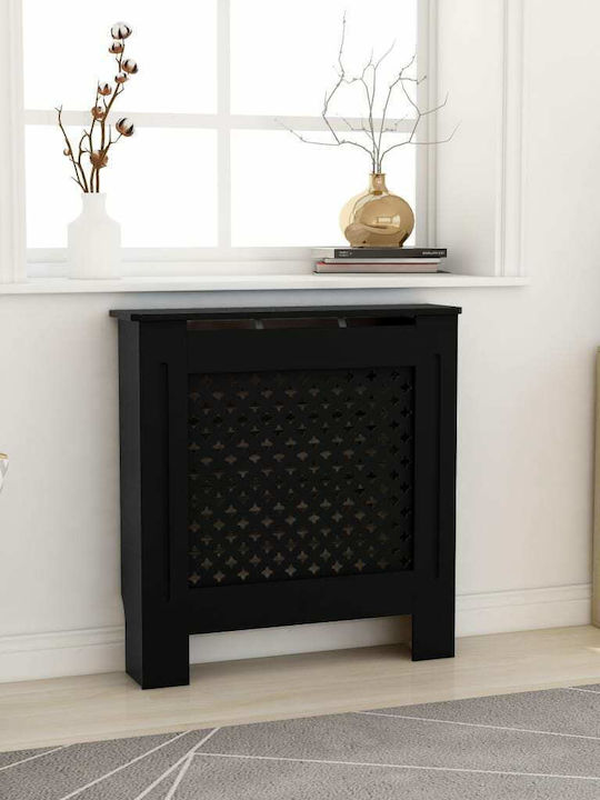 vidaXL MDF Black Radiator Cover 78x19x81.5cm