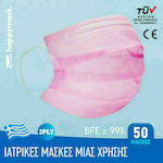 Happy Mask Disposable Surgical Mask Type II Pink 50pcs