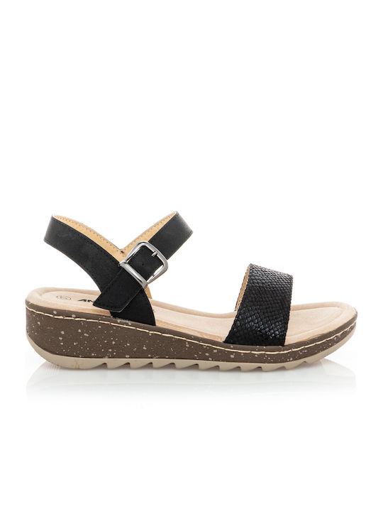 Arsena Women's Ankle Strap Platforms Black
