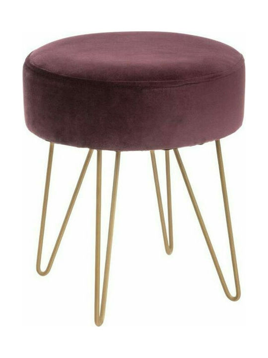 Stool For Living Room Upholstered with Velvet Bordeaux 35x35x35cm