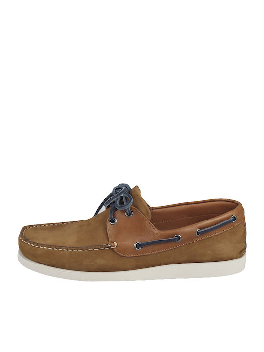 Men's Suede Boat Shoes Tabac Brown
