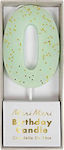 Meri Meri Birthday Candle Number "0" in Green Color 158473