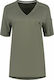 Le Nouveau Chef Bluse Koch Damen Khaki mit Kurz...