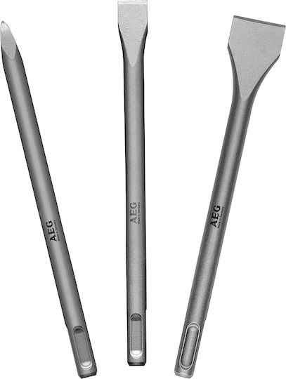 AEG Tools Set Pointed Chisel & Chisel Bits 160mm with SDS Plus Socket 3pcs