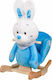 Playto Fabric Rocking Toy Rabbit with Music with Max Load Capacity 30kg Blue