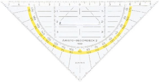Aristo Geo Dreieck Γεωμετρικό Τρίγωνο Πλαστικό Διάφανο 16cm