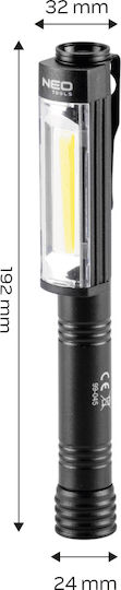 Neo Tools Arbeitslampe Batterie LED Doppelte Funktion mit einer Helligkeit von bis zu 400lm
