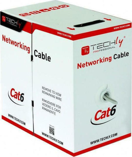 Techly U/UTP Cat.6 Ethernet Network Cable Without Terminated Connectors 305m Gray