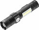 Neo Tools Rechargeable Flashlight LED Dual Function with Maximum Brightness 800lm