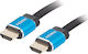 Lanberg HDMI 2.0 Premium High Speed 4K 60Hz HDR Braided Cable HDMI Male - HDMI Male 1m Black
