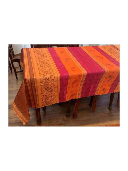 Linea Home Tischtuch Fleckabweisend India Orange 160x220cm