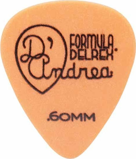 D'Andrea Penă Chitară Formula Delrex 351 Grosime 0.60mm Ambalaj 1 Bucată Subțire/Medie Portocalie
