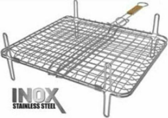 Gigant Nr.6 Inox Grătar de Gătit cu picioare 46cmx37cmcm.