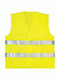 Axon Hi Vis Ανδρικό Γιλέκο Εργασίας με Ανακλαστικές Ταινίες Κίτρινο