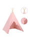 vidaXL Teepee Zelt Peach Skin mit Rosa Sack