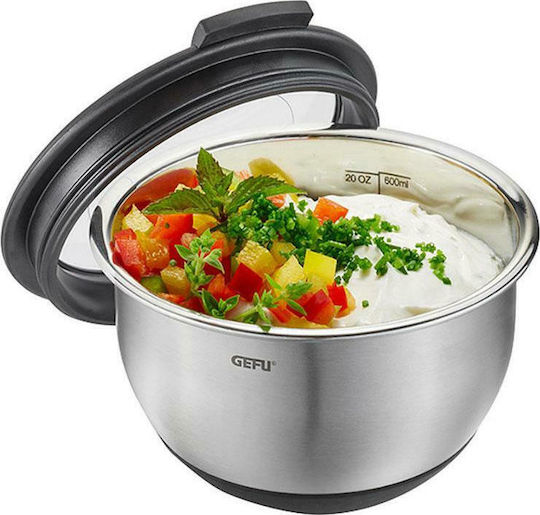 Gefu Muovo Stainless Steel Mixing Bowl with Diameter 12cm and Height 7.5cm.