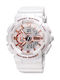 Skmei 1688 Digital/Analog Damen Uhr Chronograph mit Weiß Kautschukarmband