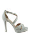 Stefania Damen Sandalen in Silber Farbe