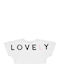 Παιδικό Crop Top Κοντομάνικο Λευκό Lovely