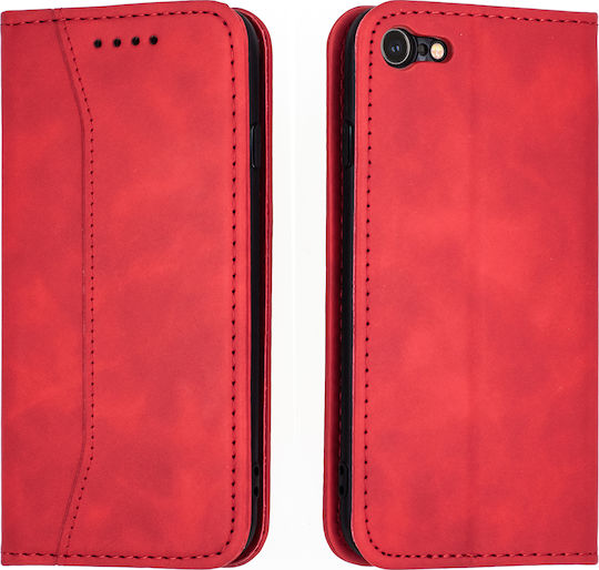 Bodycell PU Leather Портмоне Изкуствена кожа Червен (iPhone SE 2022/2020)