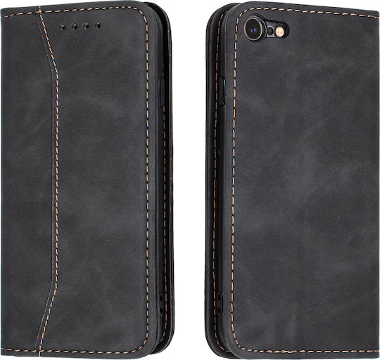 Bodycell PU Leather Wallet Δερματίνης Μαύρο (iPhone SE 2022/2020)
