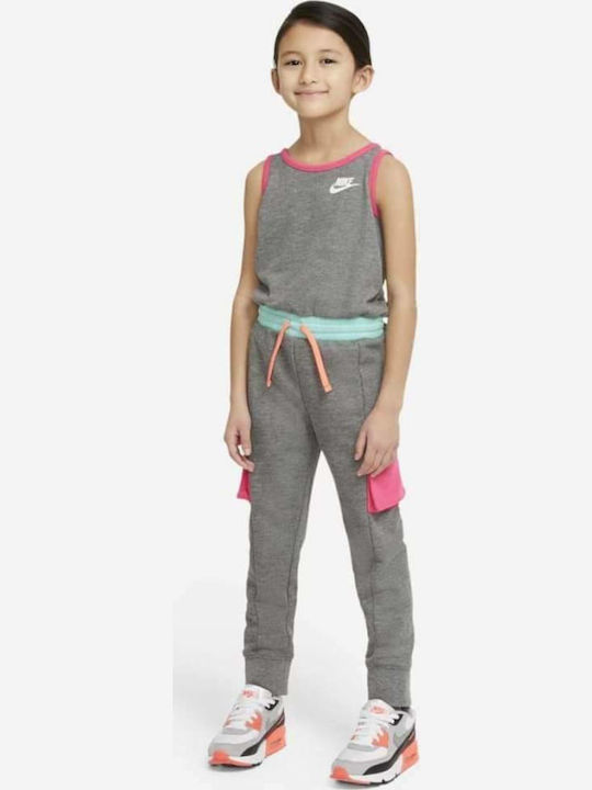 Nike Παιδική Ολόσωμη Φόρμα Cargo Υφασμάτινη για Κορίτσι Ροζ