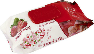 Μωρομάντηλα Strawberry Baby Wipes without Alcohol 120pcs