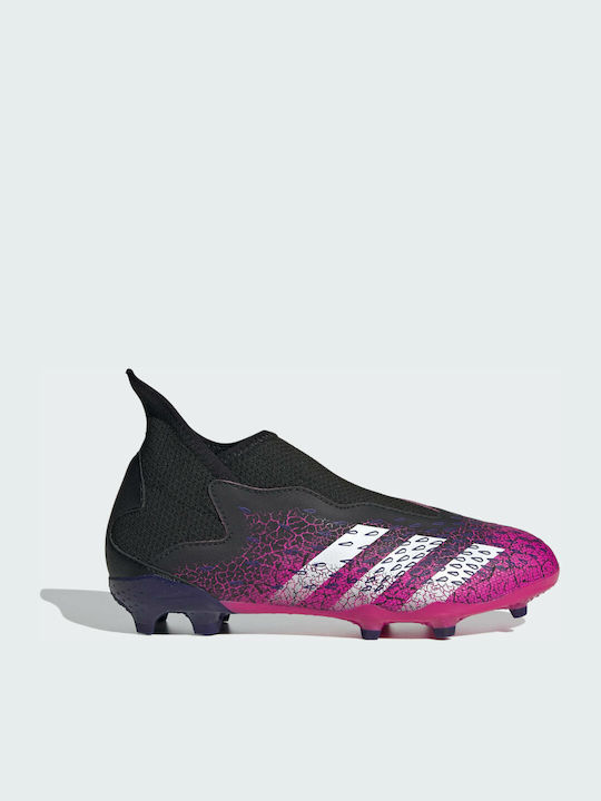 Adidas Predator Freak.3 FG Ψηλά Ποδοσφαιρικά Παπούτσια με Τάπες Core Black / Cloud White / Shock Pink