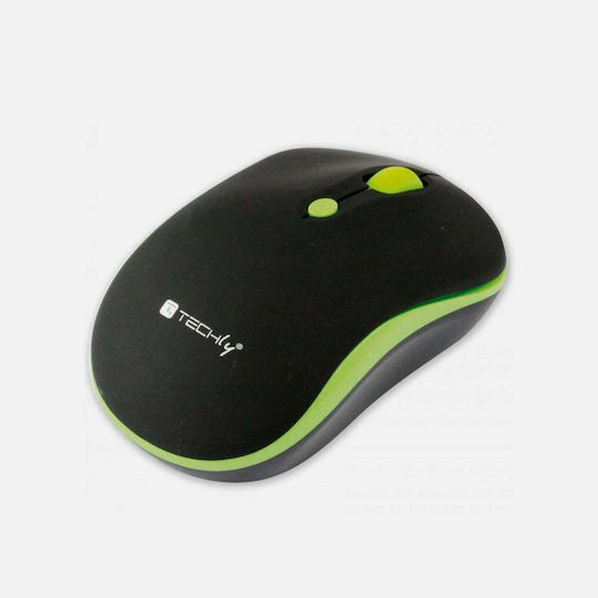 Techly IM 1600-WT-BGW Wireless Mouse Black/Green