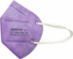 Welooo Disposable Protective Mask FFP2 BFE >98% Purple 1pcs