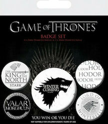 Pyramid International Game of Thrones - Winter is Coming Σετ Κονκάρδες 5τμχ