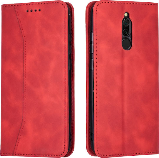 Bodycell PU Leather Book Piele artificială Roșu (Redmi 8)