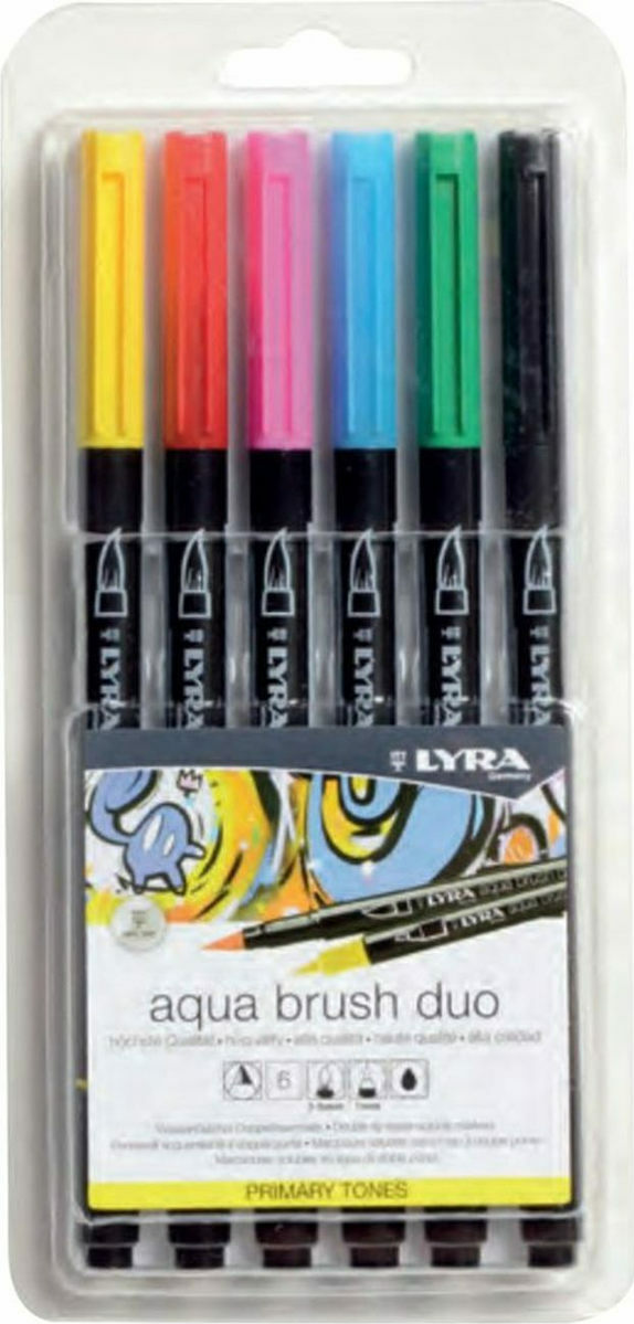 Lyra Aqua Brush Duo Fineliners Multicolour 6pcs