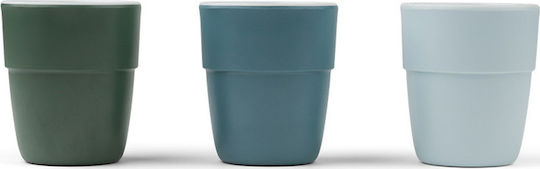 Done by Deer Baby Cups Friends made of Silicone Blue 3pcs 160ml for 24m+m+