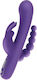 ToyJoy Triple Pleasure Vibrator Δονητής Rabbit 22cm Μωβ