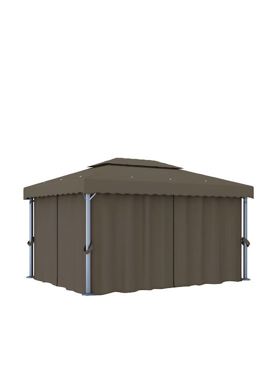 vidaXL Garden Freestanding Gazebo Taupe 4x3cm