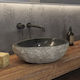 Karag River Stone NRS3 RIVER-50 Vessel Sink Stone 55x55x15cm Gray