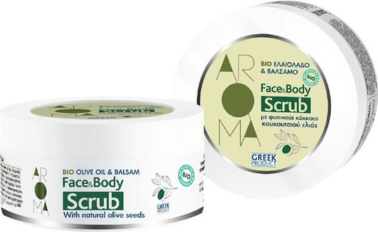 Aroma Scrub για το Πρόσωπο & το Σώμα Βιολογικό Ελαιόλαδο & Βάλσαμο 200ml