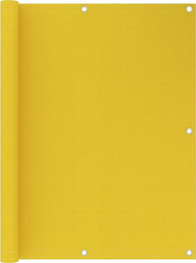 vidaXL Shade Divider Yellow With Hoop 1.2x4m 160gr/m² made of HDPE