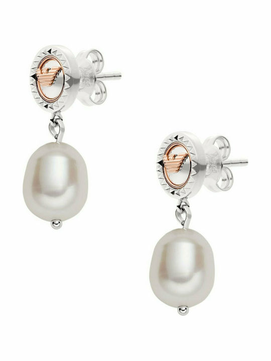Emporio Armani Essential Earrings made of Steel with Stones & Pearls