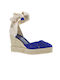 Mourtzi Women's Suede Platform Espadrilles Blue