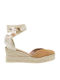 Mourtzi Women's Suede Platform Espadrilles Brown