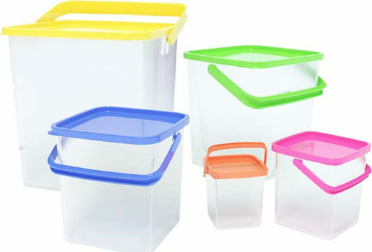 Herzberg Set Plastic Lunch Boxes Multicolour 5 Pieces