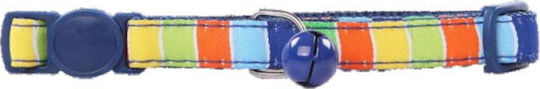 Pawise Guler Pentru Pisici Cu Clopoțel Stripe Albastru 20 - 30cm Albastru
