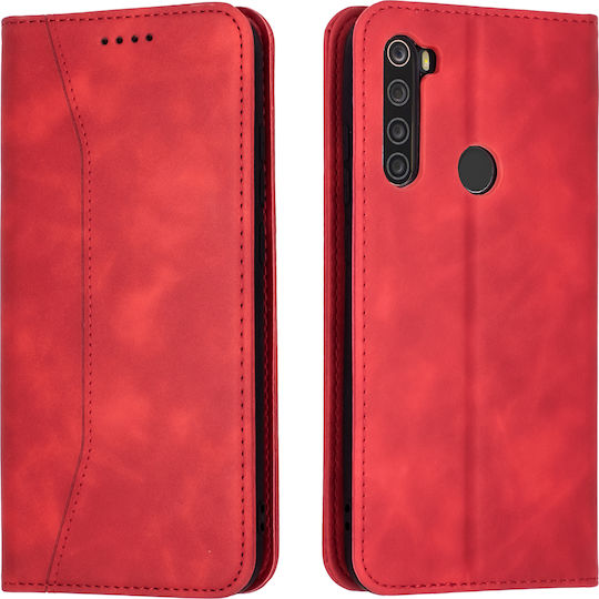 Bodycell PU Leather Книга Изкуствена кожа Червен (Redmi Note 8T)