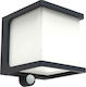 Lutec Doblo Wall Mounted Solar Light 8W 500lm Natural White 4000K with Motion Sensor and Photocell IP54