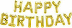 Σετ μπαλονιών " Happy Birthday" χρυσό 34x35 εκ. 13τμχ