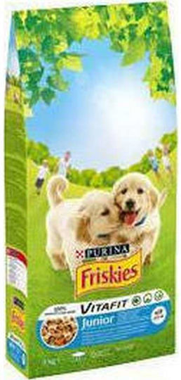 Friskies Friskies Vitafit Junior 15kg Hrană Uscată fără Gluten pentru Căţei cu Pui și Legume