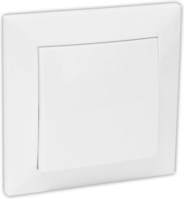 Adeleq Recessed Electrical Lighting Wall Switch with Frame Basic Aller Retour White 15-0200