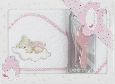Interbaby Σετ Δώρου για Μωρά "Oso Nube" για Κορίτσι White/Pink 2τμχ